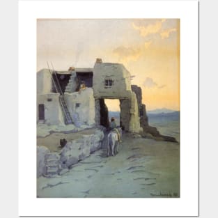 Evening, Pueblo of Walpi by Marion Kavanaugh Wachtel Posters and Art